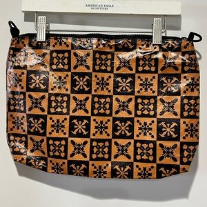 Waimea Moon Black and Orange Patterned zippered crossbody Bag